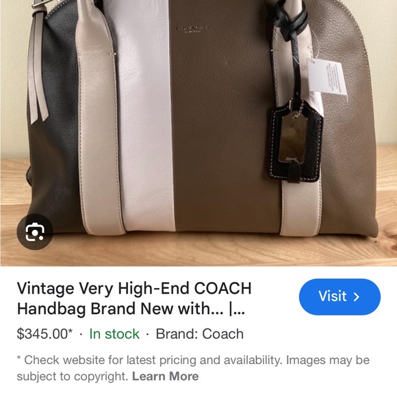 Coach Women's N M1393-30151 Black, Brown, and Cream Shoulder Bag - Picture 16 of 16